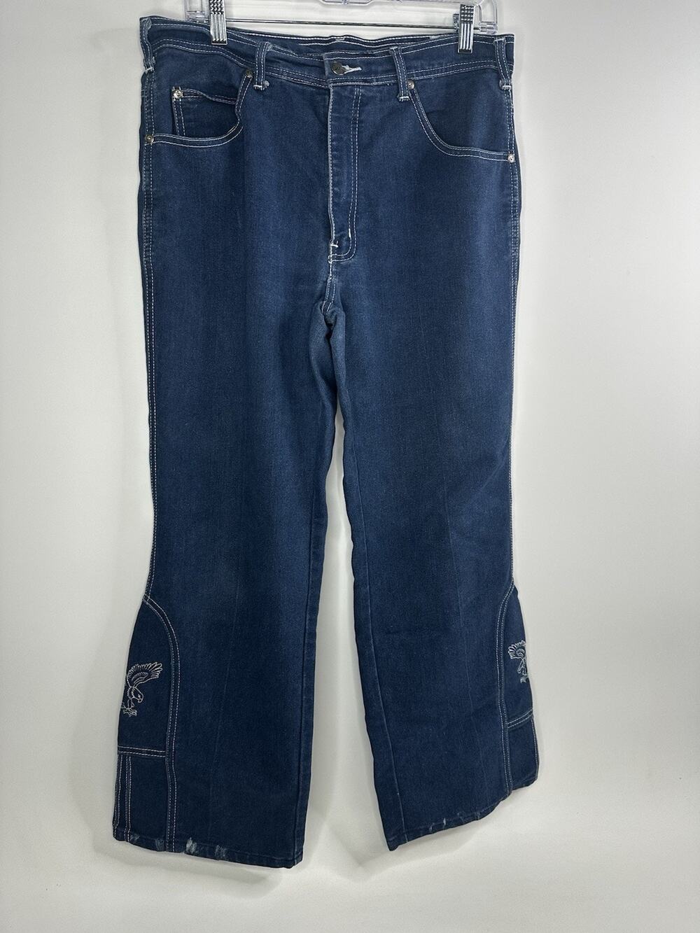 Sheplers Sz 36 Blue Boot Cut Eagle Embroidery Cowboy Ranch Y2K Rodeo Western